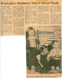 Montessori School of Waukesha in 1963 by The Waukesha Freeman