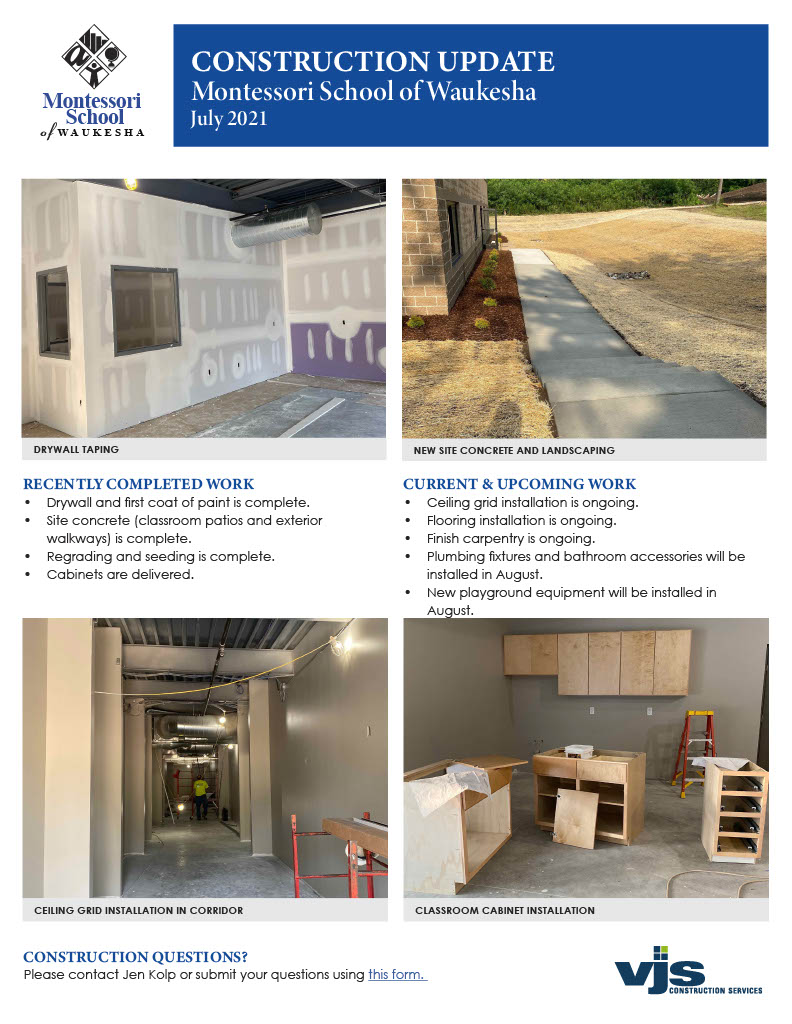 Montessori School Construction Update July1024_1
